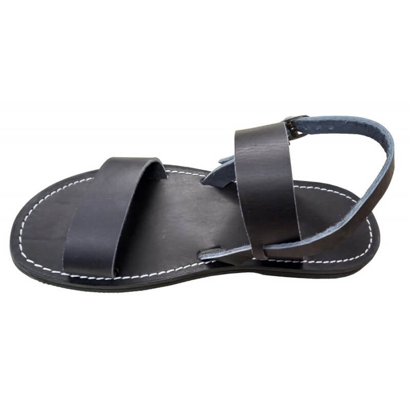 Sandales cuir homme monastiques franciscaines, noire