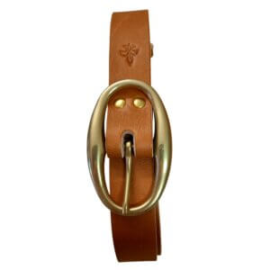 Ceinture en cuir fabrication française boucle ovale 25mm
