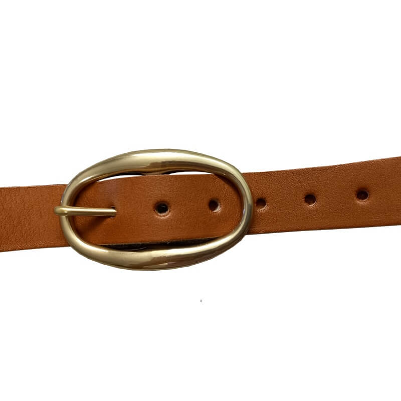 Ceinture 25mm boucle ovale marron