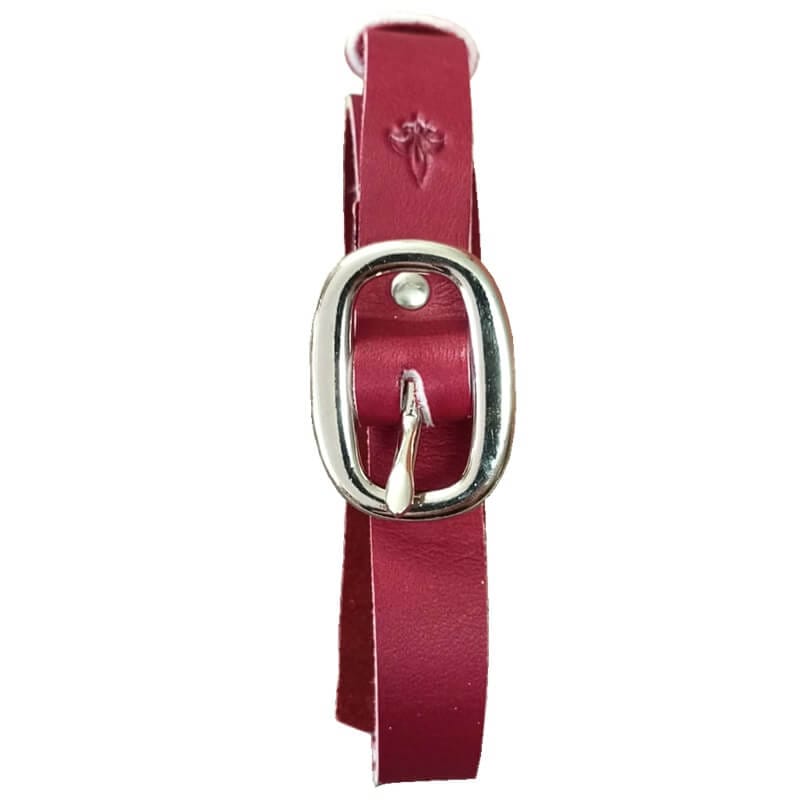 Ceinture cuir bordeaux